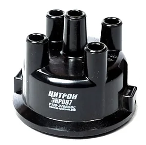 Крышка распределителя ГАЗ 24, 3110, черн. ЭКР087/EKR087 "Цитрон" (Raider) — ракурс 1