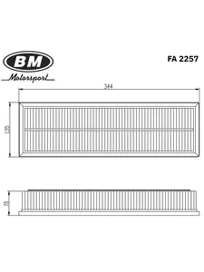 Фильтр воздушный VAG. FA 2257 "BM" — ракурс 1