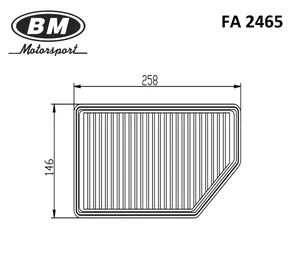 Фильтр воздушный HYUNDAI/KIA, (полиэфирное волокно). FA 2465-NO "BM"