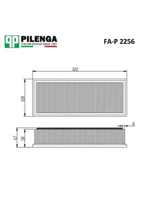Фильтр воздушный VAG. FA-P 2256 "PILENGA"