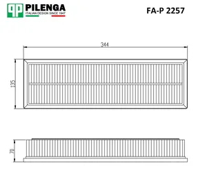 Фильтр воздушный VAG. FA-P 2257 "PILENGA"