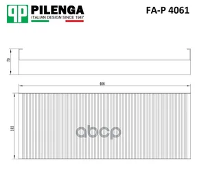 Фильтр салонный MAN. FA-P 4061 "PILENGA" — ракурс 1