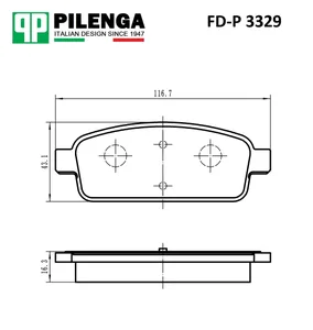 Колодки задние GM, дисковые. FD-P 3329 "PILENGA"
