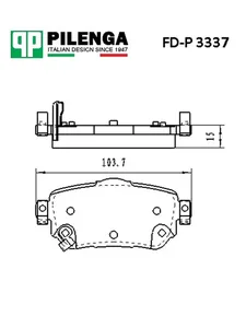 Колодки задние NISSAN, дисковые. FD-P 3337 "PILENGA"