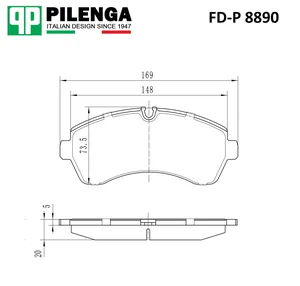 Колодки передние MERCEDES-BENZ, дисковые. FD-P 8890 "PILENGA"