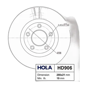 Диск тормозной ГАЗ-3110 передний, вентилируемый (к-т 2 шт), артикул HD906
