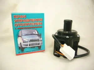 Кран отопителя ГАЗ 3302, 2217, УАЗ 3163 н/обр электрический (2 штуцера) 4 конт., артикул КДБА.458121.001