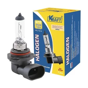 Автолампа H11, 12V 55W, цоколь PGJ19-2. KT 700020 "KRAFT"
