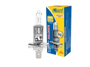 Автолампа H1, 12V 55W, цоколь P14,5s, "+30%". KT 700065 "KRAFT"