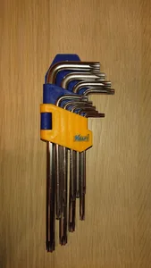 Ключи торцевые torx Г-образные, (набор 9 шт). KT 700566 "KRAFT"