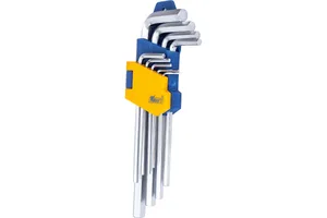 Ключи торцевые шестигранные Г-образные длинные, 9шт. KT 700568 "KRAFT"