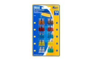 Предохранители автомобильные MEDIUM, в блистере (10 шт). KT 870018 "KRAFT"