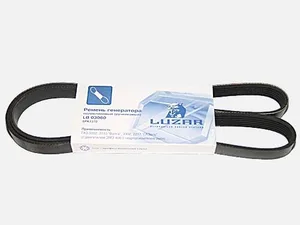 Ремень приводной ГАЗ, УАЗ, (дв. ЗМЗ 406, с ГУР) поликлиновый (6PK1370). LB 03060 "LUZAR"