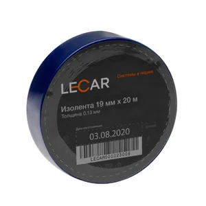 Изолента LECAR 19 мм × 20 м синяя, артикул LECAR000023006