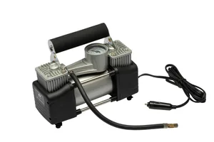Компрессор LECAR 65л/мин., 10 Атм. (12 В) металлический корпус, двухпоршневой, с удлиняемым шлангом, артикул LECAR-0000604-06