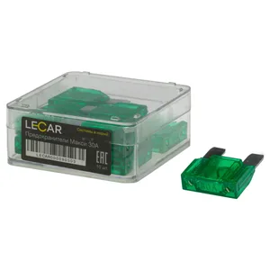 Предохранители LECAR Макси 30А, 10 шт., пластиковый бокс, артикул LECAR000090503