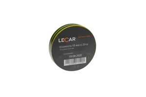 Изолента LECAR 15 мм × 20 м зеленая, артикул LECAR-0001130-06