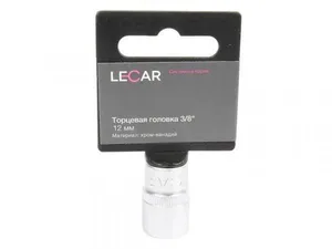 Головка 6-гранная х 12 мм 3/8" (хром-ванадий), артикул LECAR-0001212-14