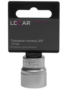Головка 6-гранная х 22 мм 3/8" (хром-ванадий), артикул LECAR-0002212-14