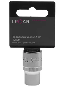Головка 6-гранная х 12 мм 1/2" (хром-ванадий), артикул LECAR-0002912-14