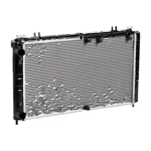 Радиатор водяной ВАЗ 1117-1119 Калина, МКПП, под кондиционер Panasonic, алюминиевый, 2-х рядный, с пластиковыми бачками, сборный, артикул ЛР11190-1300010-40 СБ