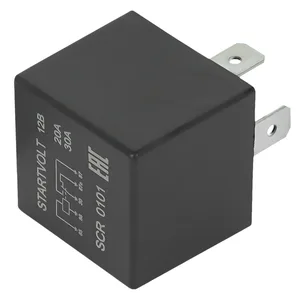 Реле автомобильное 5 контактов 12V 20/30A, (без кронштейна, без резистора). SCR 0101 "STARTVOLT"