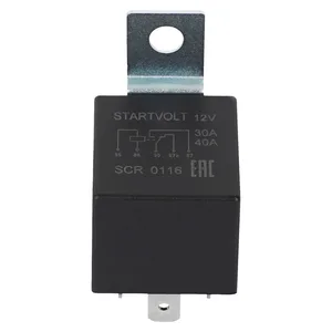 Реле автомобильное защиты стартера 4 конт. 12V 70A (с кронштейном). SCR 0322 "STARTVOLT"