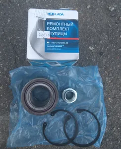 Р/к ступицы ВАЗ Lada Kalina передней (подшип+кольцо+гайка) "Оригинал", артикул 11180-3101800-86
